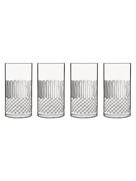 Luigi Bormioli Set of 6 Grey Diamante Hi-Ball Glasses (F17418) | £33