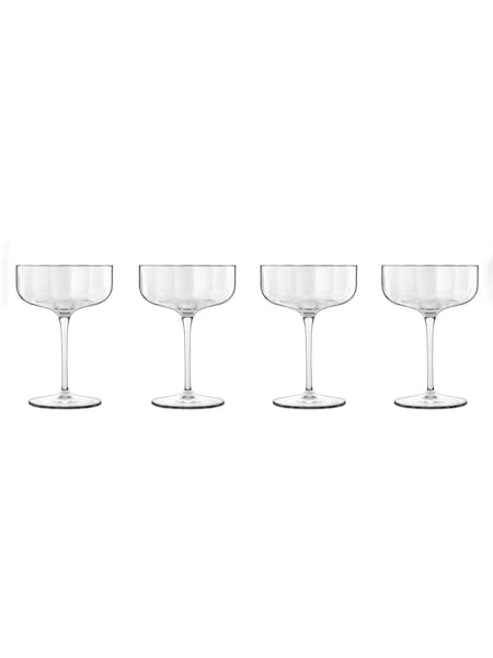 Luigi Bormioli Set of 4 Grey Jazz Cocktail Coupe Glasses (F17419) | £48