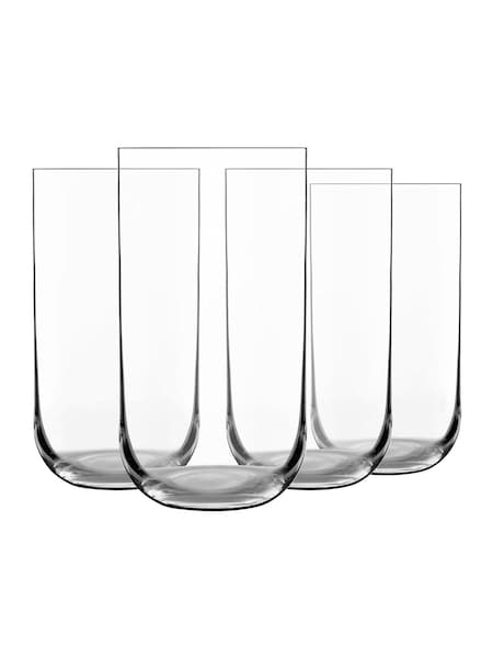 Luigi Bormioli Set of 6 Grey Sublime Hi Ball Glasses (F17425) | £25