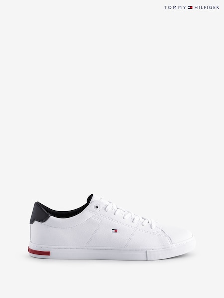 Tommy Hilfiger White Essential Leather Trainers (F17619) | £100