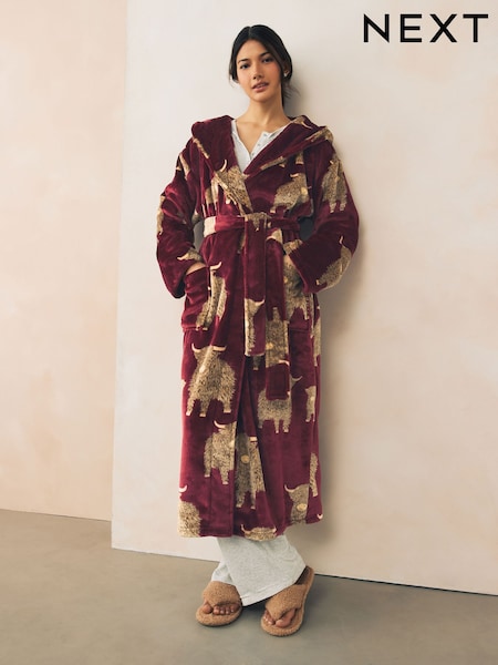 Burgundy Red Hamish Dressing Gown (F17736) | £32