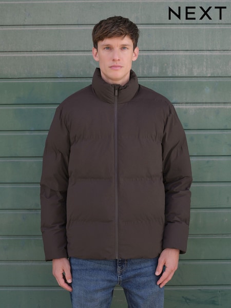 Brown ThermoGen Shower Resistant Funnel Puffer Jacket (F17836) | £78