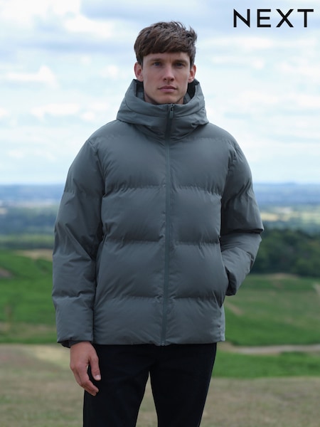 Blue Regular Length ThermoGen Shower Resistant Puffer Jacket (F17846) | £80