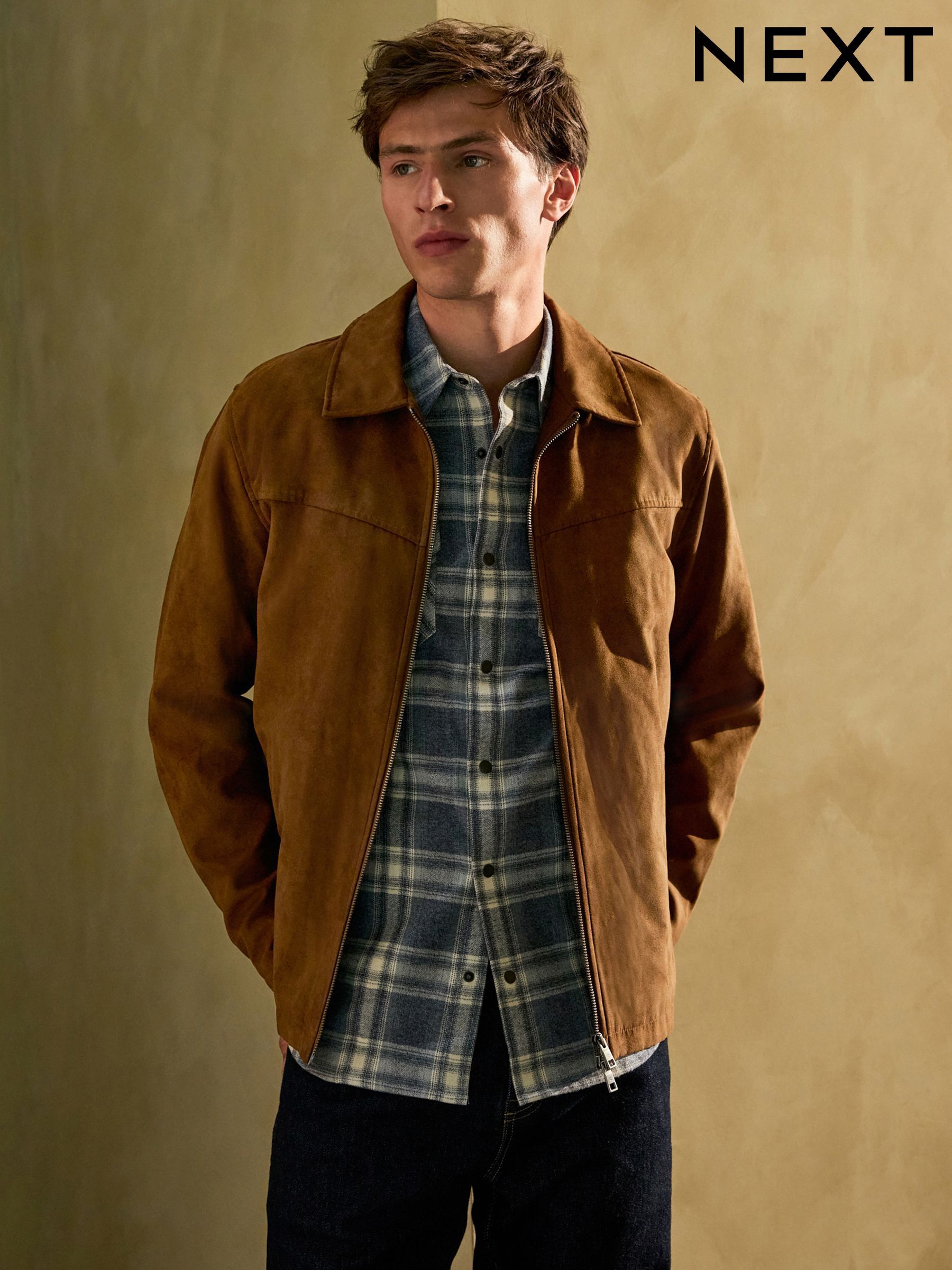 Buy Men's Jackets Brown Harrington Coatsandjackets Online