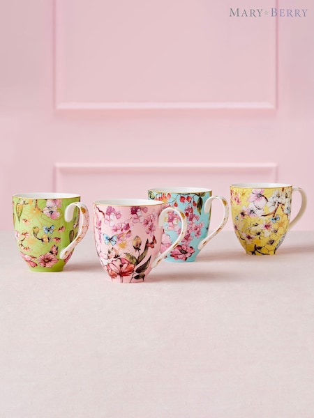 Mary Berry Set of 4 Multi Estelle Michaelides Enchantment Coupe Mugs (F17978) | £30