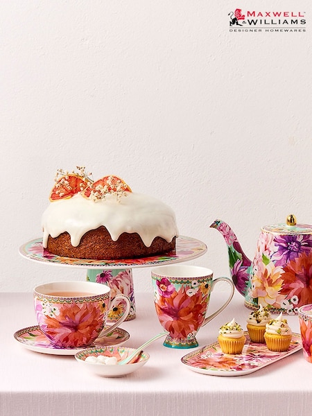 Maxwell & Williams Blue Teas and C's Dhalia Daze Footed Cake Stand (F17987) | £50