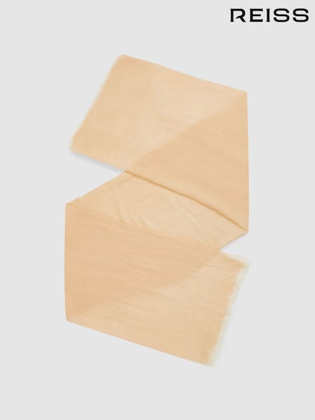 Reiss Neutral Viola Modal-Linen Scarf With Silk (F18111) | £78