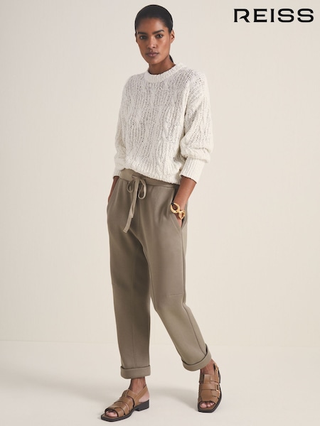 Reiss Sage Green Brandon Reiss | Les 100 Ciels Jersey Joggers (F18197) | £148