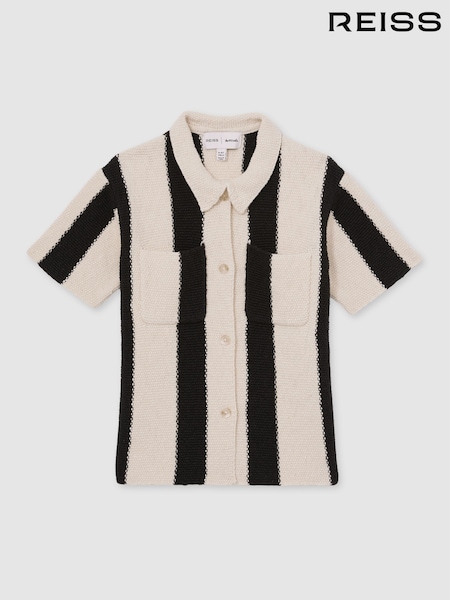 Reiss Black Clive 13-14 yrs Reiss | Les 100 Ciels Stripe Knit Shirt (F18243) | £53