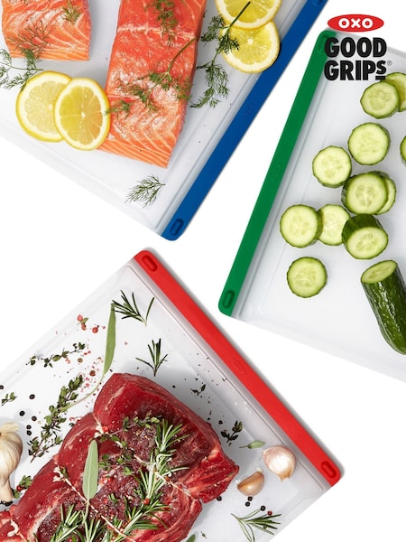 Oxo 3 Piece Silver Everyday Cutting Board Set (F18390) | £42.50