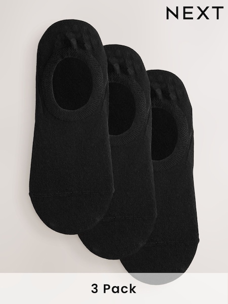 Black Invisible Socks 3 Pack (F18431) | £9