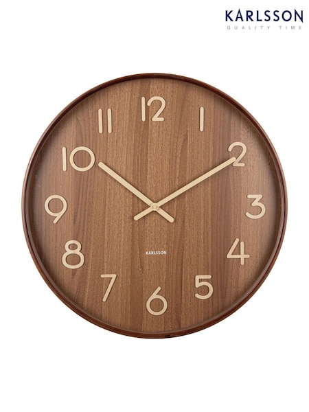 Karlsson Dark Wood Pure Large Wall Clock (F18461) | £157