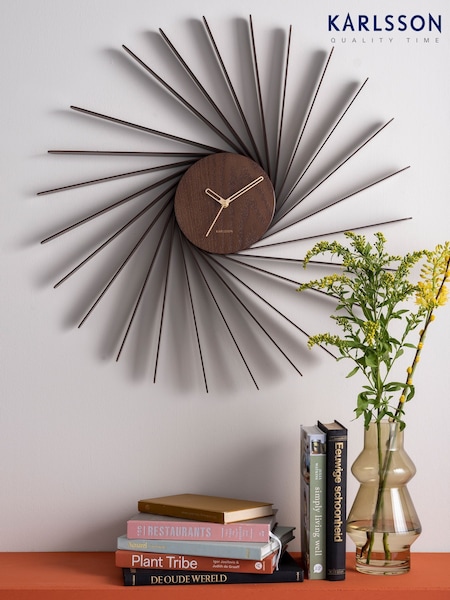 Karlsson Dark Wood Helix Wall Clock (F18475) | £205