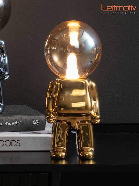 Leitmotiv Gold Plated LED Ross Table Lamp (F18480) | £47
