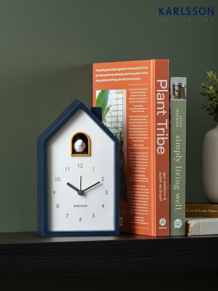 Karlsson Dark Blue Modern Cuckoo Alarm Clock (F18497) | £53
