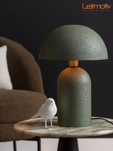 Leitmotiv Jungle Green Boaz Large Textured Table Lamp (F18503) | £125