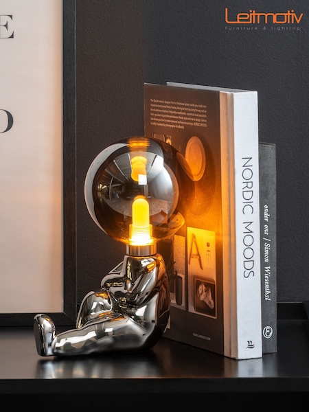 Leitmotiv Chrome LED Joey Table Lamp (F18513) | £51