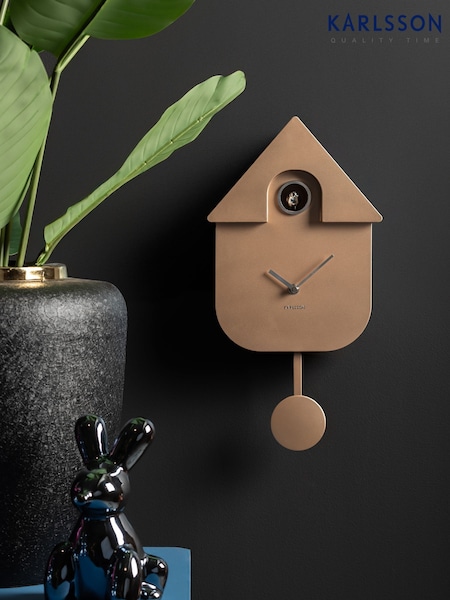 Karlsson Metallic Rose Gold Modern Cuckoo Wall Clock (F18515) | £80