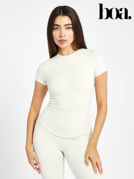 Because Of Alice Cream Base Sculpting T-Shirt (F18526) | £32