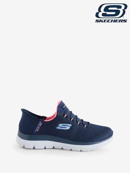 Skechers Blue Wide Fit Summits Diamond Dream Trainers (F18589) | £74