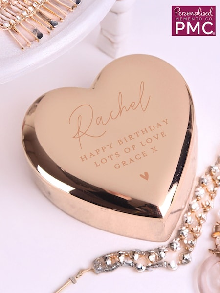 Personalised Small Heart Jewellery Box by PMC (F18599) | £17