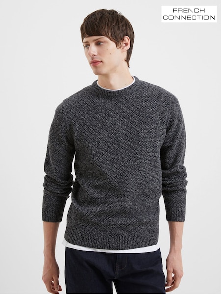 French Connection Blue Crew Neck Knit Jumper (F18607) | £35