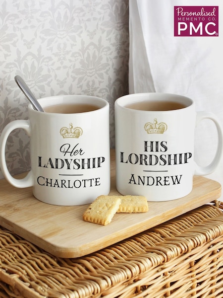 Personalised Ladyship and Lordship Mug Set by PMC (F18613) | £18