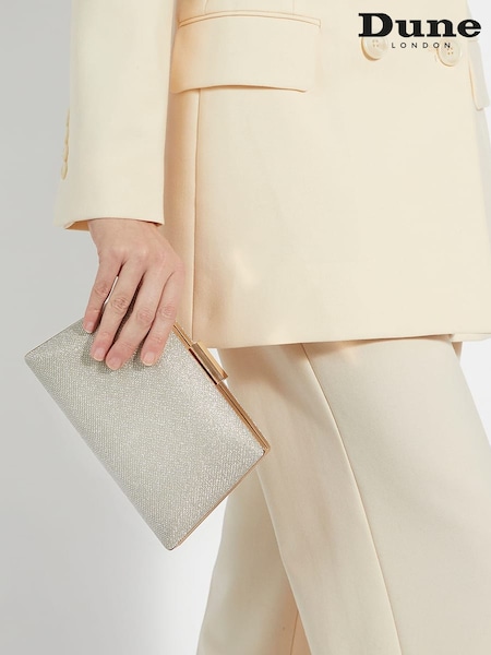 Dune London Gold Bellaria Angled Frame Clutch Bag (F18745) | £79