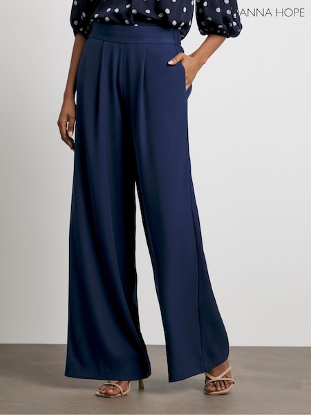 Joanna Hope Blue Wide Leg Trousers (F18811) | £65