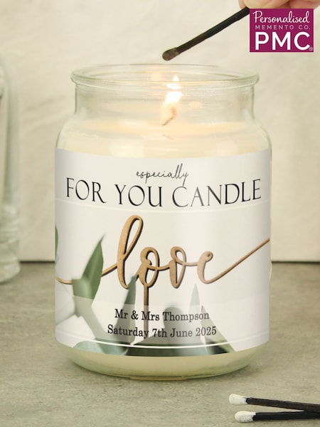 Personalised Love Large Scented Candle Jar by PMC (F18855) | £20