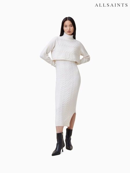 AllSaints White Muriel Dress (F18858) | £249