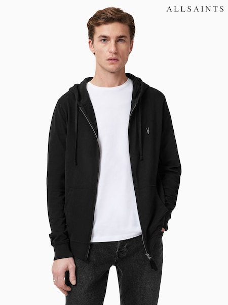 Allsaints Black 100% Cotton Brace Hoodie (F18880) | £69