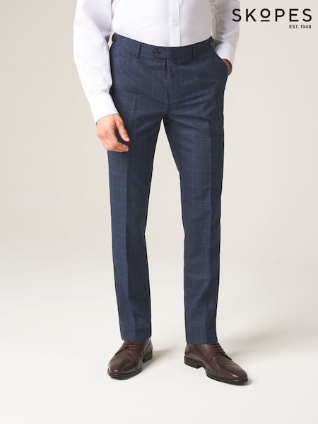 Skopes Blue Tapered Fit Tapered Fit Anello Suit Trousers (F18917) | £59