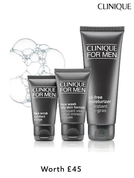 Clinique Daily Hydration Mens Skincare Gift Set for Oily Skin (Worth £45) (F19019) | £35