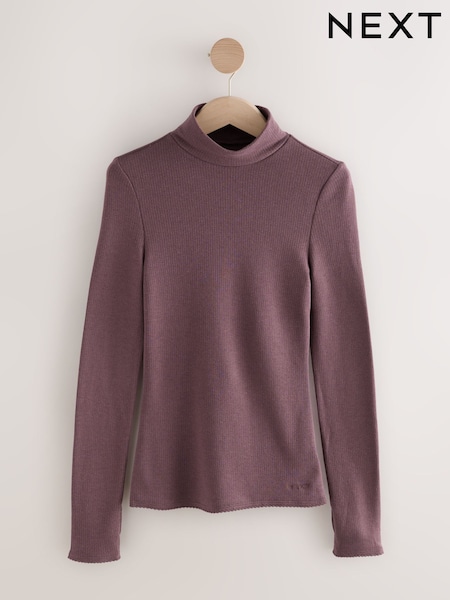 Burgundy Red Thermogen Maximum Warmth Roll Neck Thermal Top (F19184) | £19