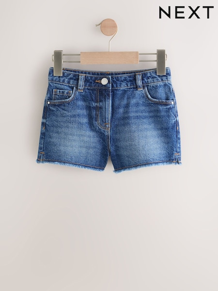 Blue Regular Length Frayed Edge Denim Shorts (3-16yrs) (F19365) | £9 - £14