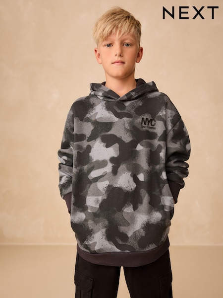 Mono Camo Older Boys Graphic Print Hoodie (3-16yrs) (F19710) | £19 - £24