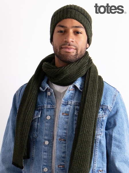 Totes Green Mens Hat & Scarf Gift Set (F19772) | £28