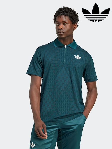 adidas Dark Green Tennis Pro Climacool Free Lift Polo Shirt (F19815) | £65