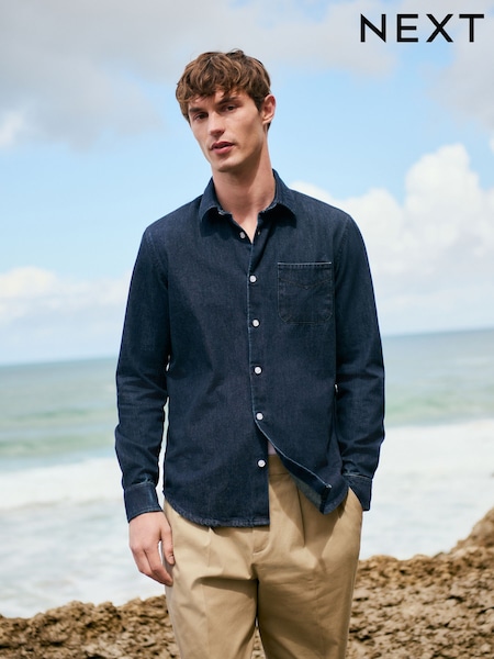 Indigo Blue Long Sleeve Denim Shirt (F19948) | £35