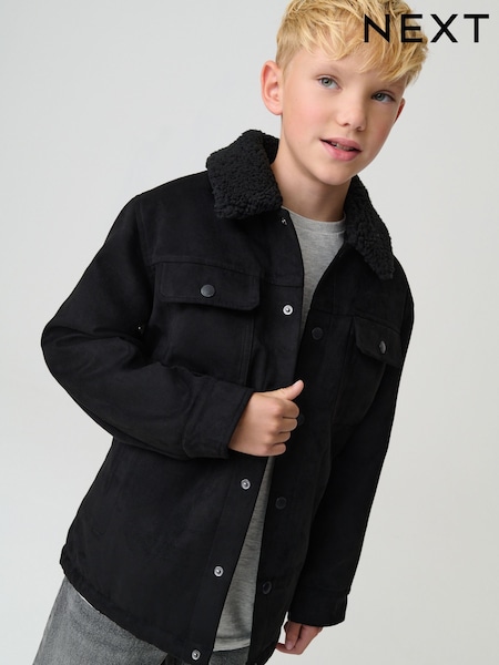 Black Suede Shacket (3-16yrs) (F19966) | £32 - £37