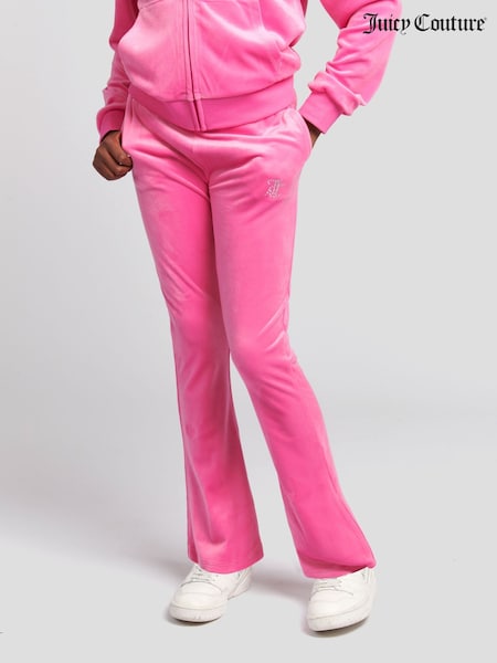 Juicy Couture Purple Girls Diamanté Bootcut Joggers (F20103) | £75 - £90