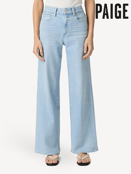 Paige Anessa Raw Hem Wide Leg Jeans (F20159) | £280