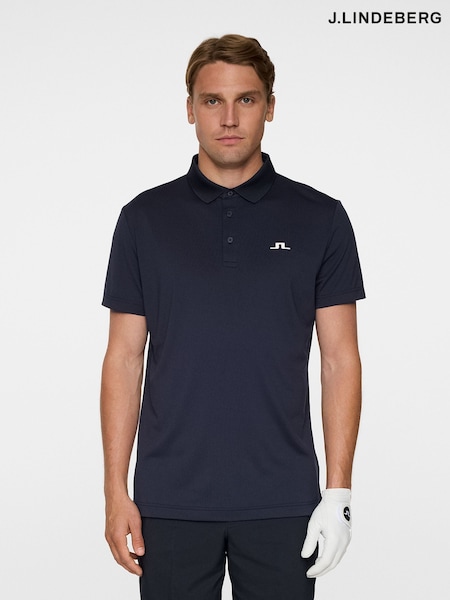 J.Lindeberg Navy Golf Bridge Polo Shirt (F20186) | £65