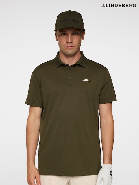 J.Lindeberg Dark Green Golf Bridge Polo Shirt (F20190) | £65