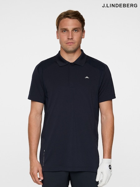 J.Lindeberg Navy Golf Legacy Polo Shirt (F20196) | £80