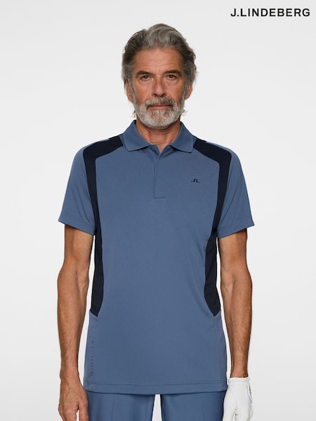 J.Lindeberg Blue Golf Legacy Polo Shirt (F20197) | £80