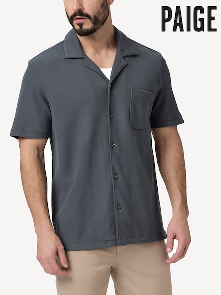 Paige Blue Cotton Oliver Shirt (F20215) | £185