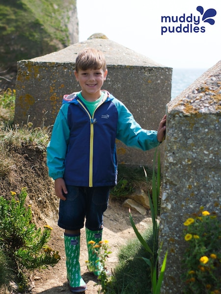 Muddy Puddles Dark Blue Waterproof EcoLight Jacket (F20320) | £38