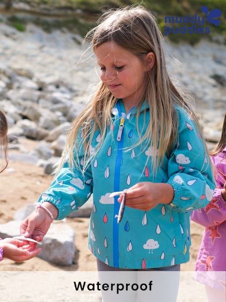 Muddy Puddles Blue Waterproof EcoLight Jacket (F20330) | £38